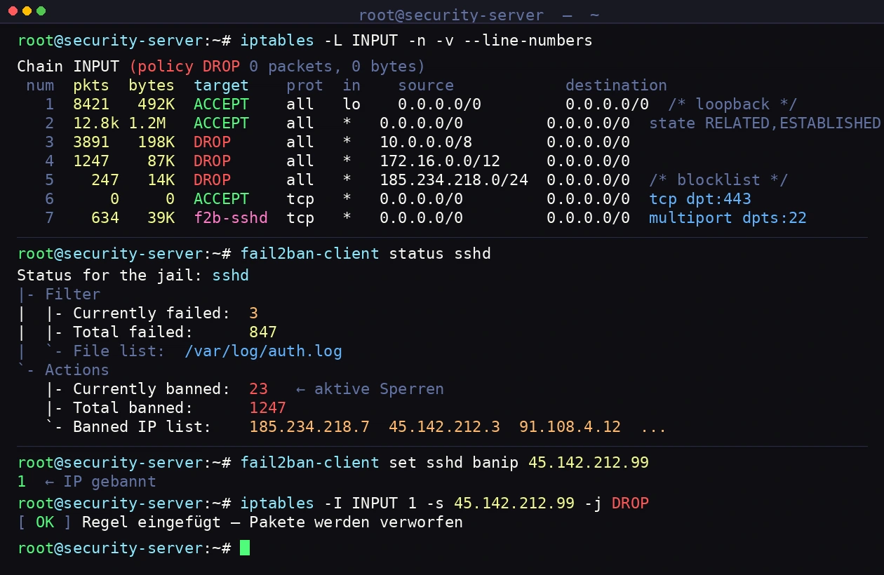 Terminal Security Commands